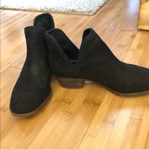 Lucky Brand black perforated booties